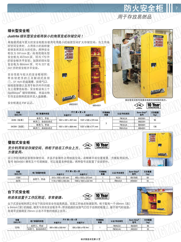 美國杰斯瑞特，防火安全柜，justrite防火柜，justrite安全柜，防爆柜justrite